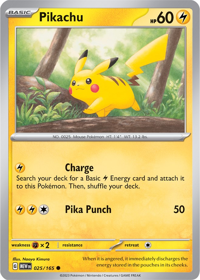 Pokemon: Pikachu - 025/165 card image