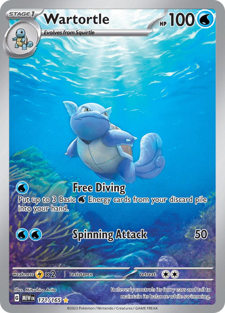 Pokemon: Wartortle - 171/165 card image