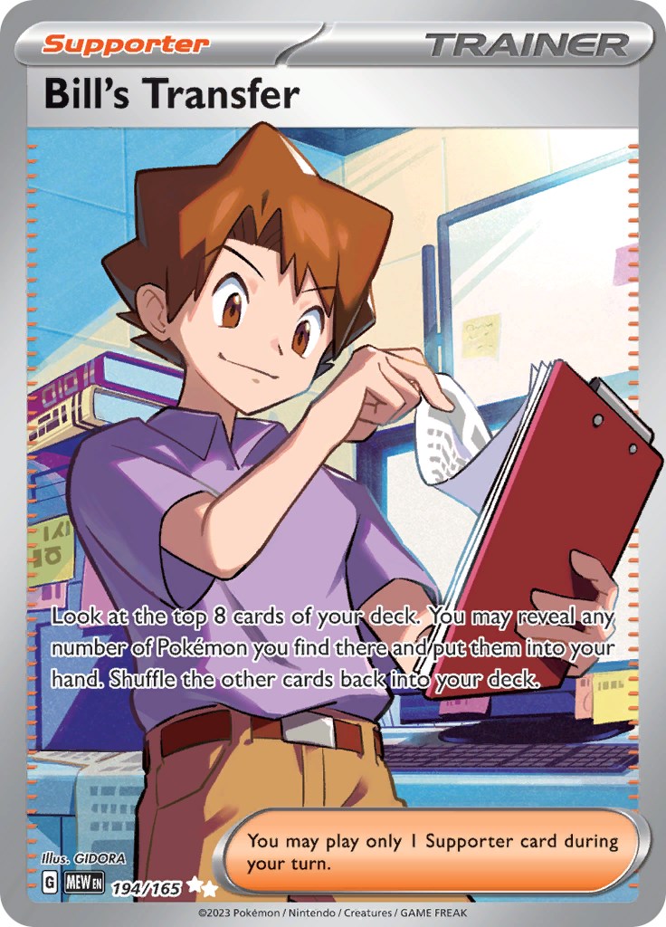 Pokemon: Bill's Transfer - 194/165 card image