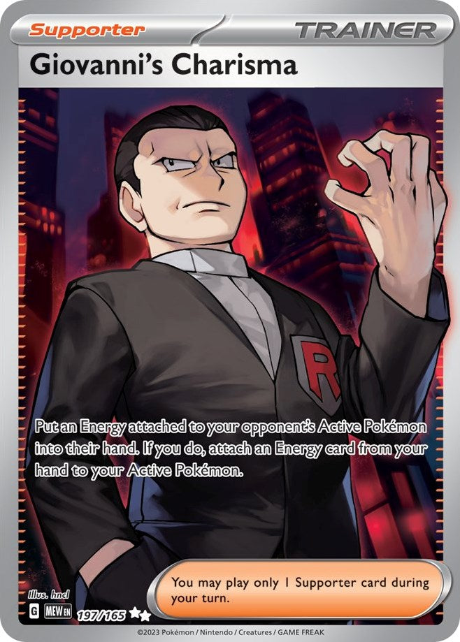 Pokemon: Giovanni's Charisma - 197/165 card image