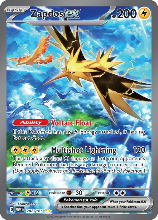 Pokemon: Zapdos ex - 202/165 card image