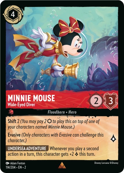 Disney Lorcana: Minnie Mouse - Wide-Eyed Diver card image