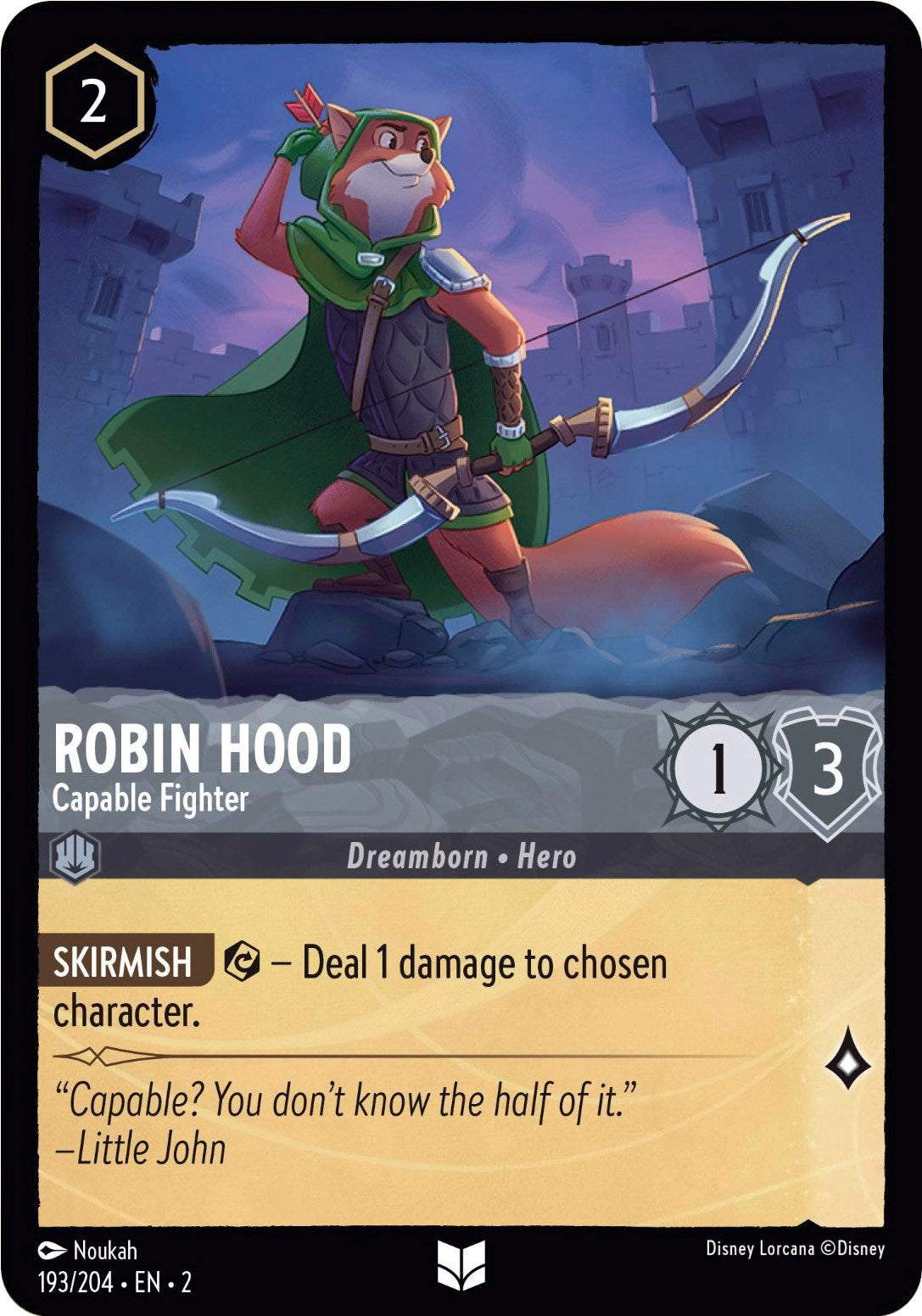 Disney Lorcana: Robin Hood - Capable Fighter card image