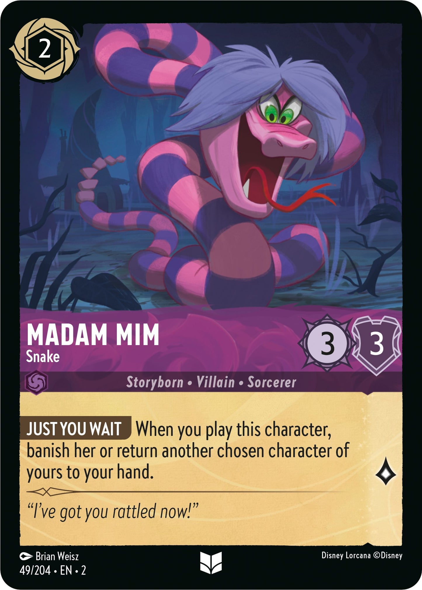 Disney Lorcana: Madam Mim - Snake card image