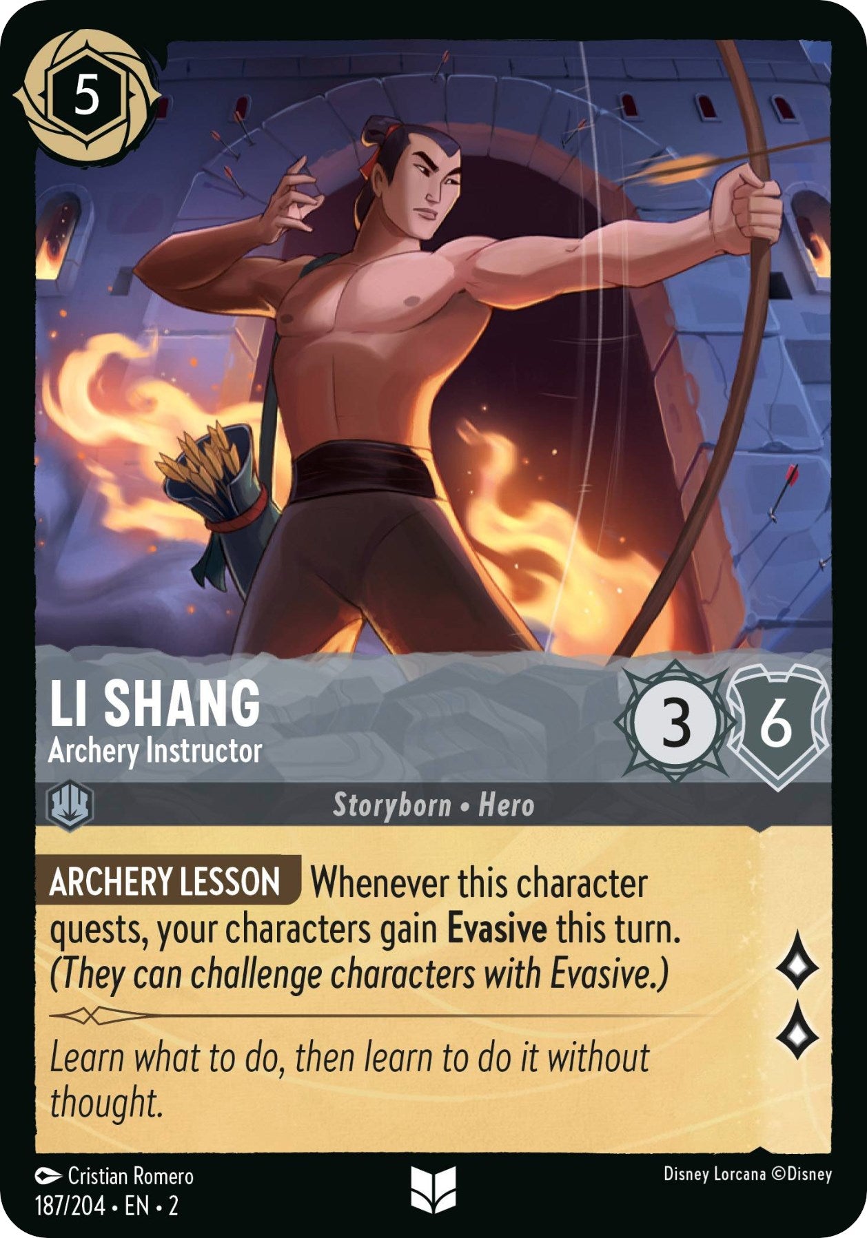 Disney Lorcana: Li Shang - Archery Instructor card image