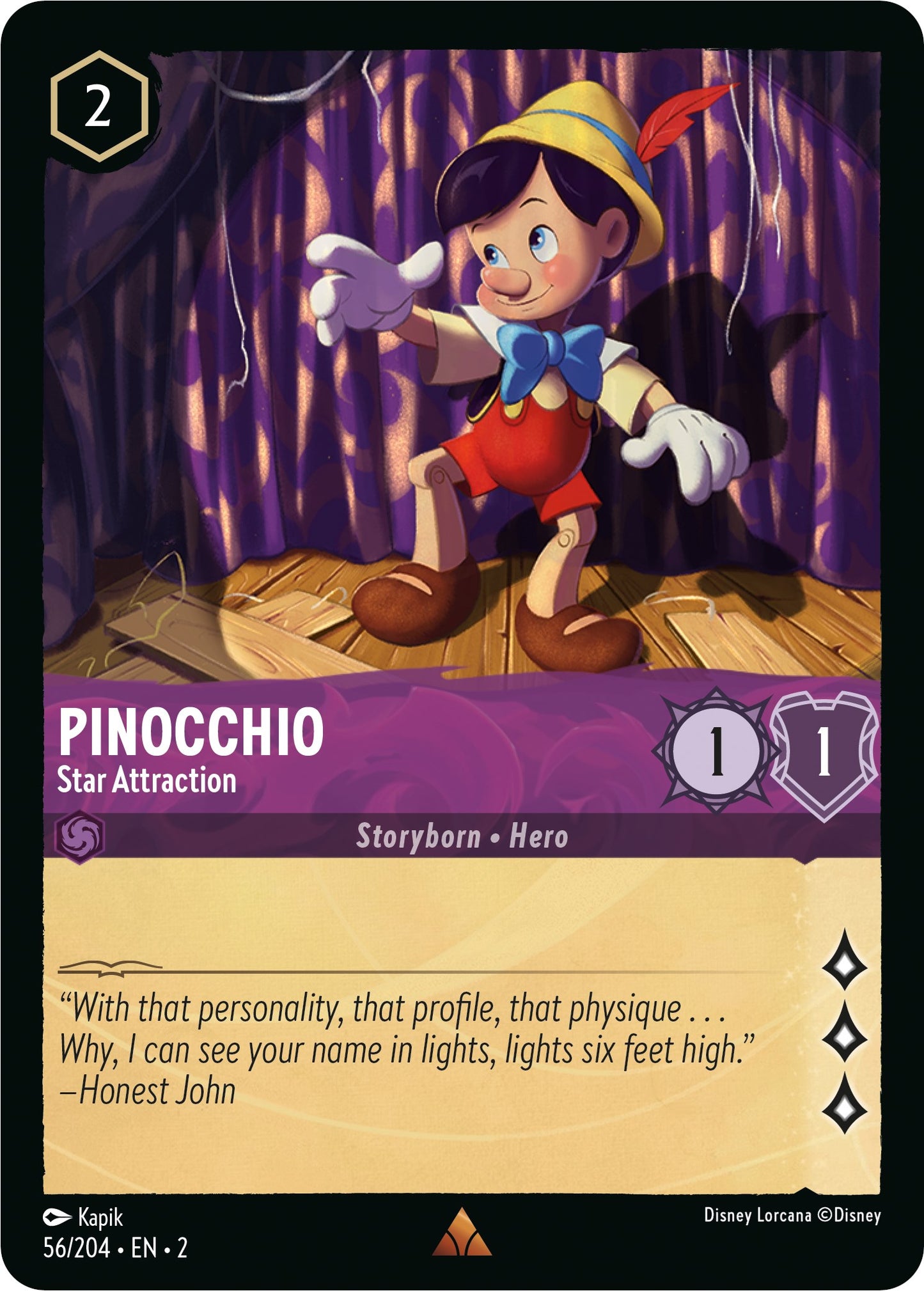 Disney Lorcana: Pinocchio - Star Attraction card image