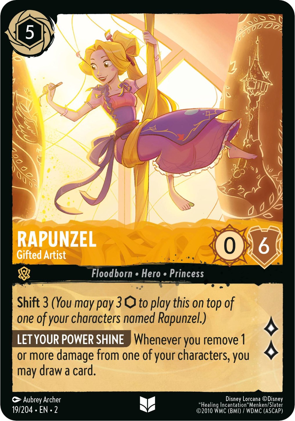 Disney Lorcana: Rapunzel - Gifted Artist card image