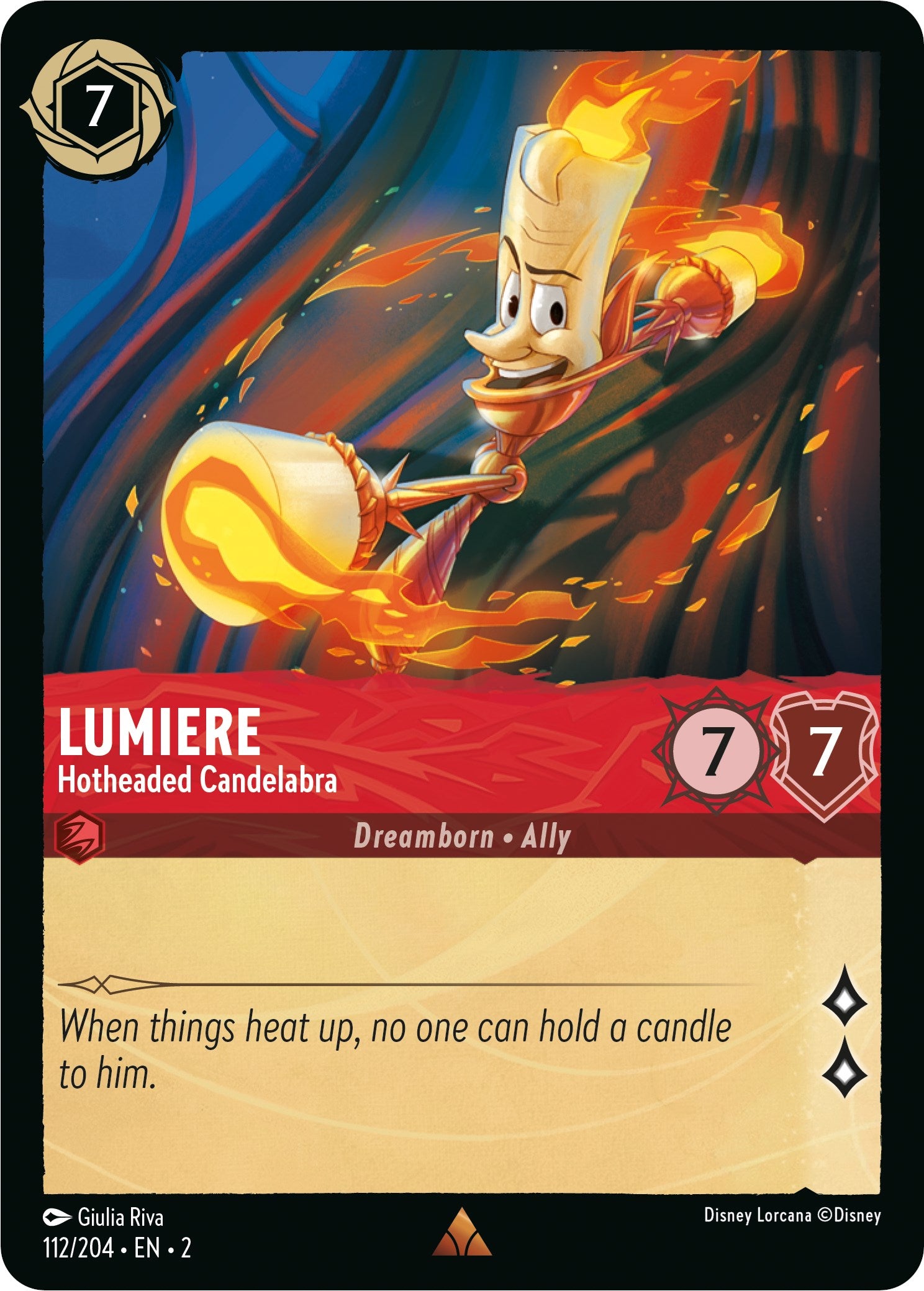 Disney Lorcana: Lumiere - Hotheaded Candelabra card image