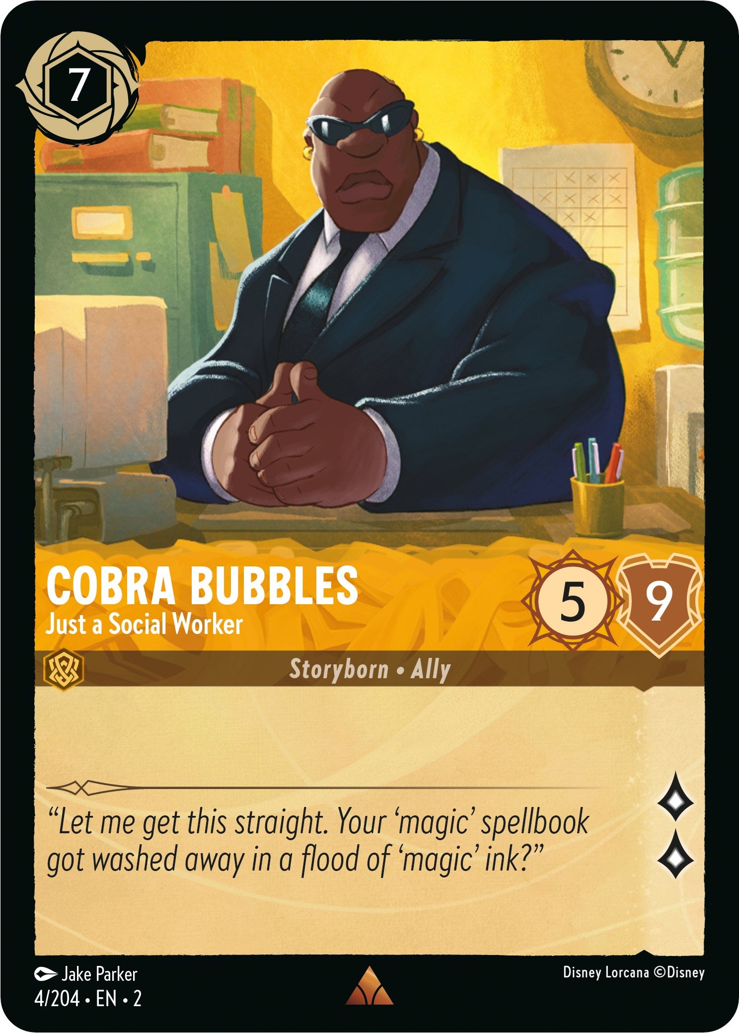 Disney Lorcana: Cobra Bubbles - Just a Social Worker card image