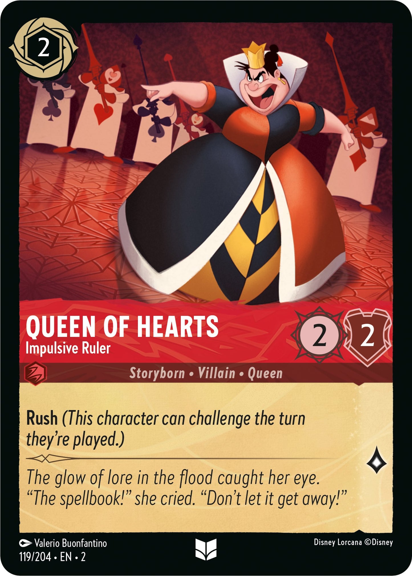 Disney Lorcana: Queen of Hearts - Impulsive Ruler card image