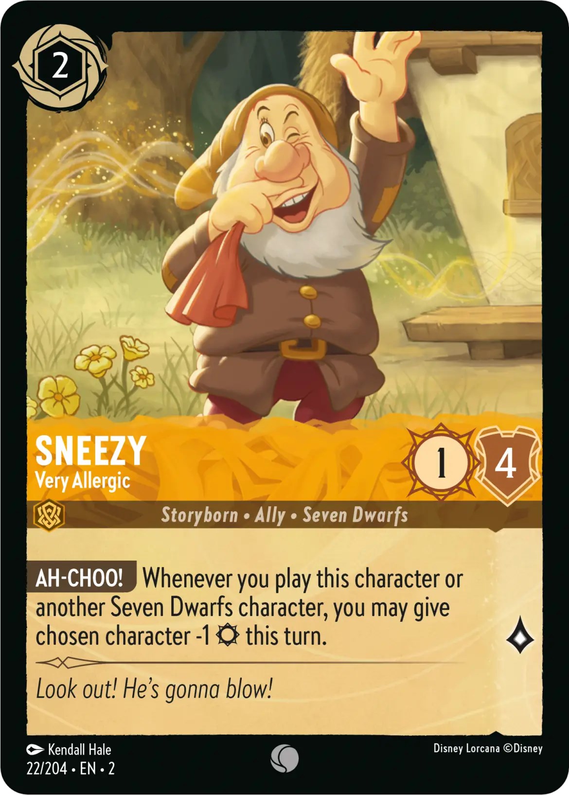 Disney Lorcana: Sneezy - Very Allergic card image