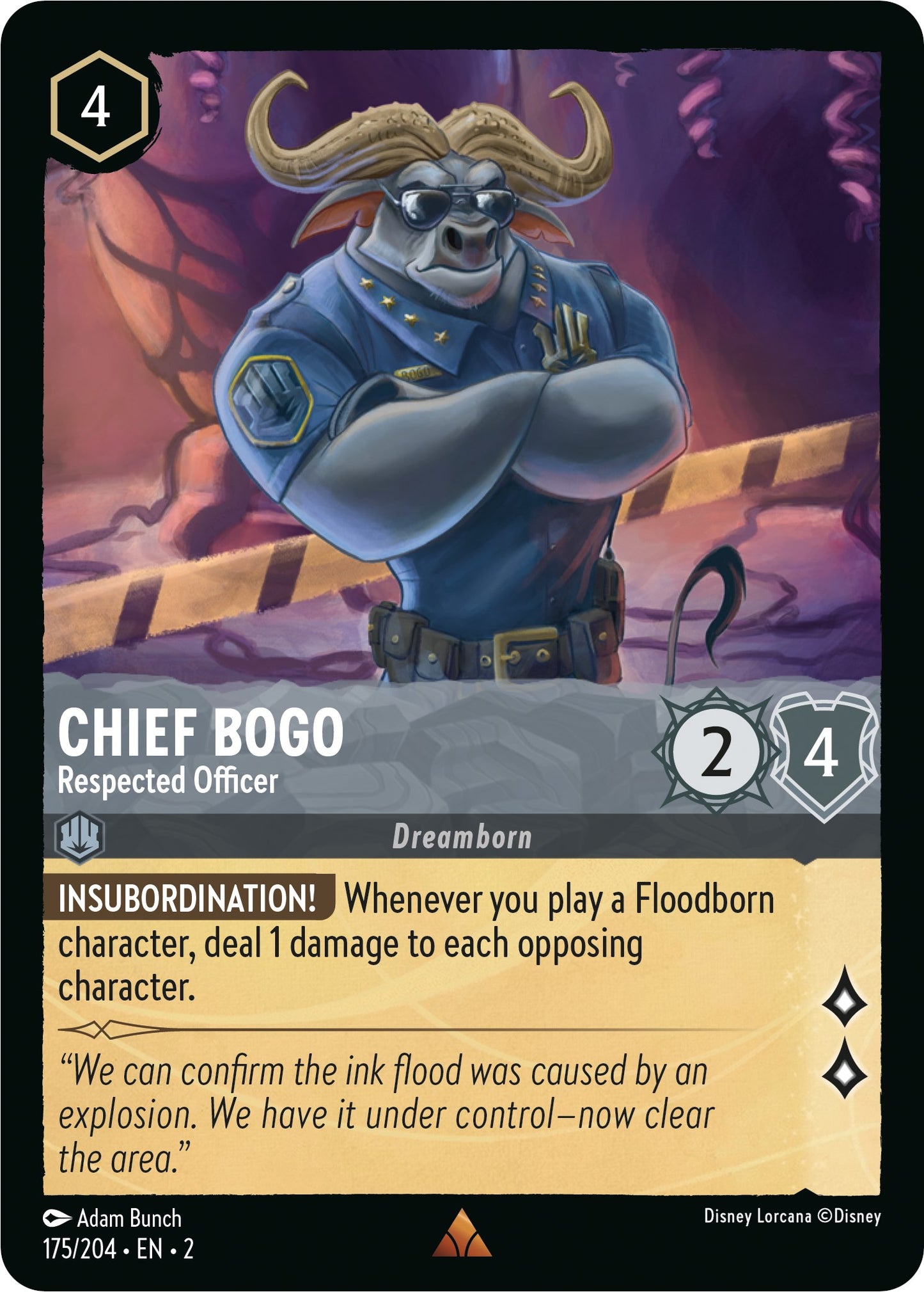 Disney Lorcana: Chief Bogo - Respected Officer card image