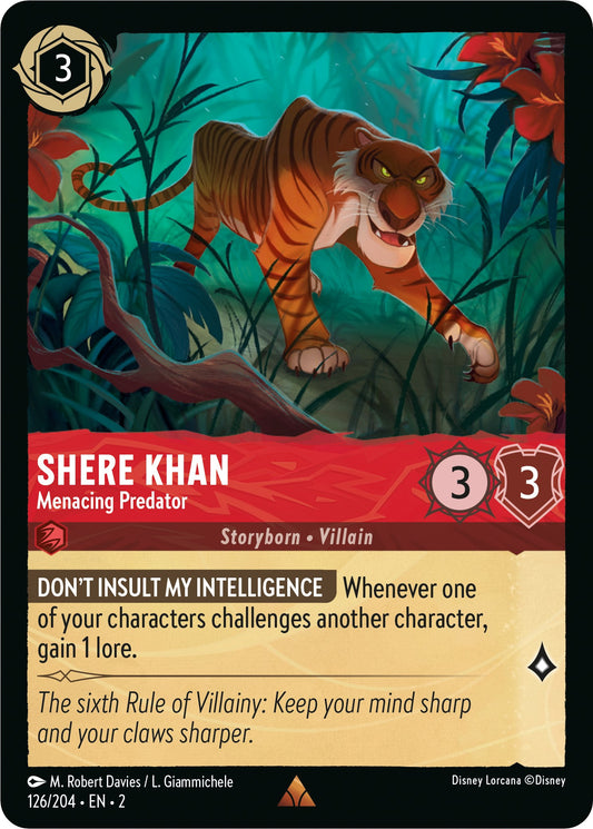 Disney Lorcana: Shere Khan - Menacing Predator card image