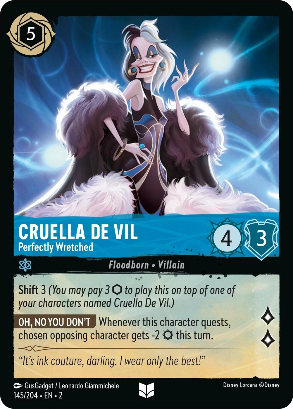 Disney Lorcana: Cruella De Vil - Perfectly Wretched card image