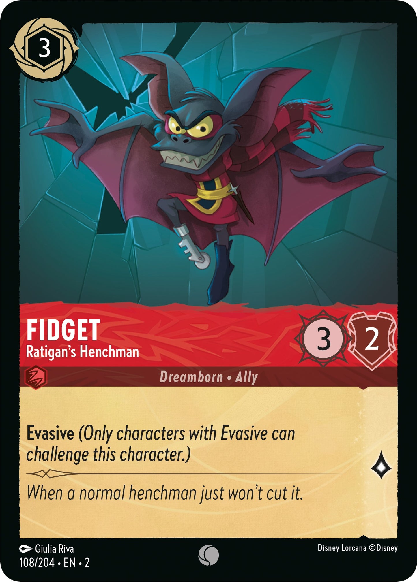 Disney Lorcana: Fidget - Ratigan's Henchman card image