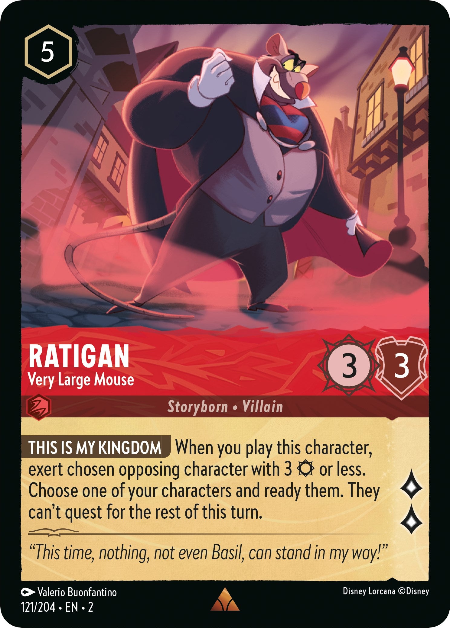 Disney Lorcana: Ratigan - Very Large Mouse card image