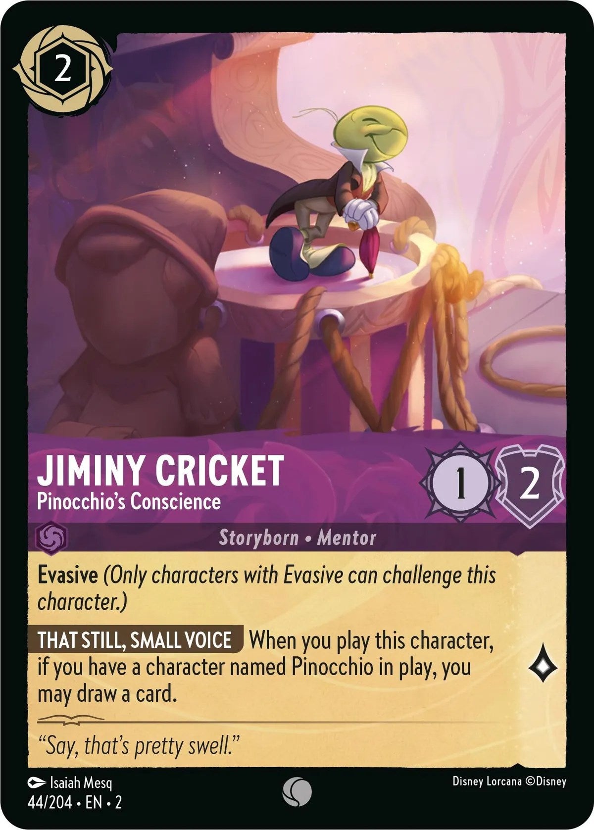 Disney Lorcana: Jiminy Cricket - Pinocchio's Conscience card image