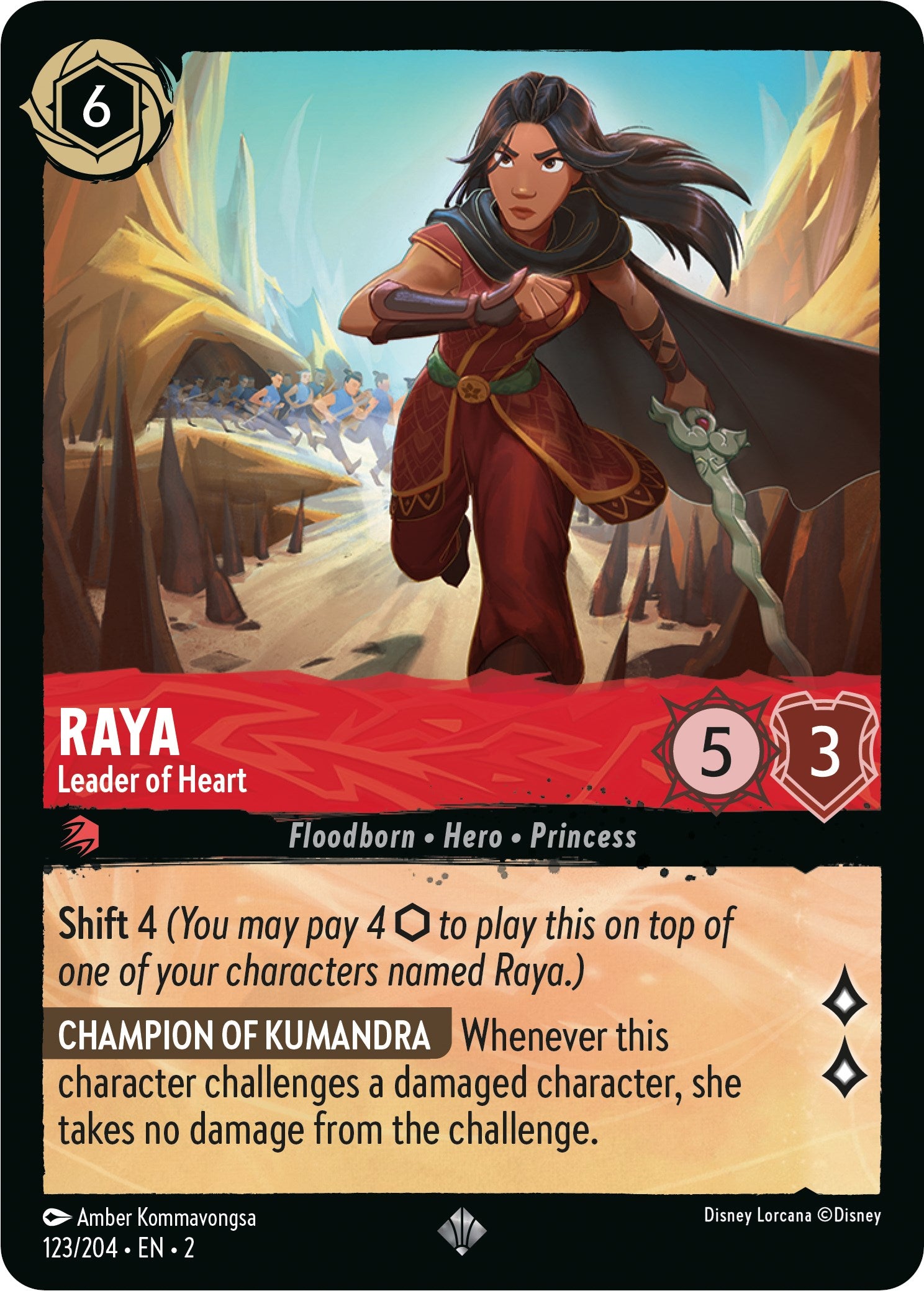 Disney Lorcana: Raya - Leader of Heart card image