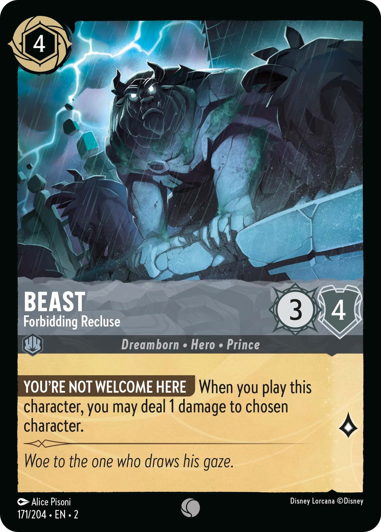 Disney Lorcana: Beast - Forbidding Recluse card image