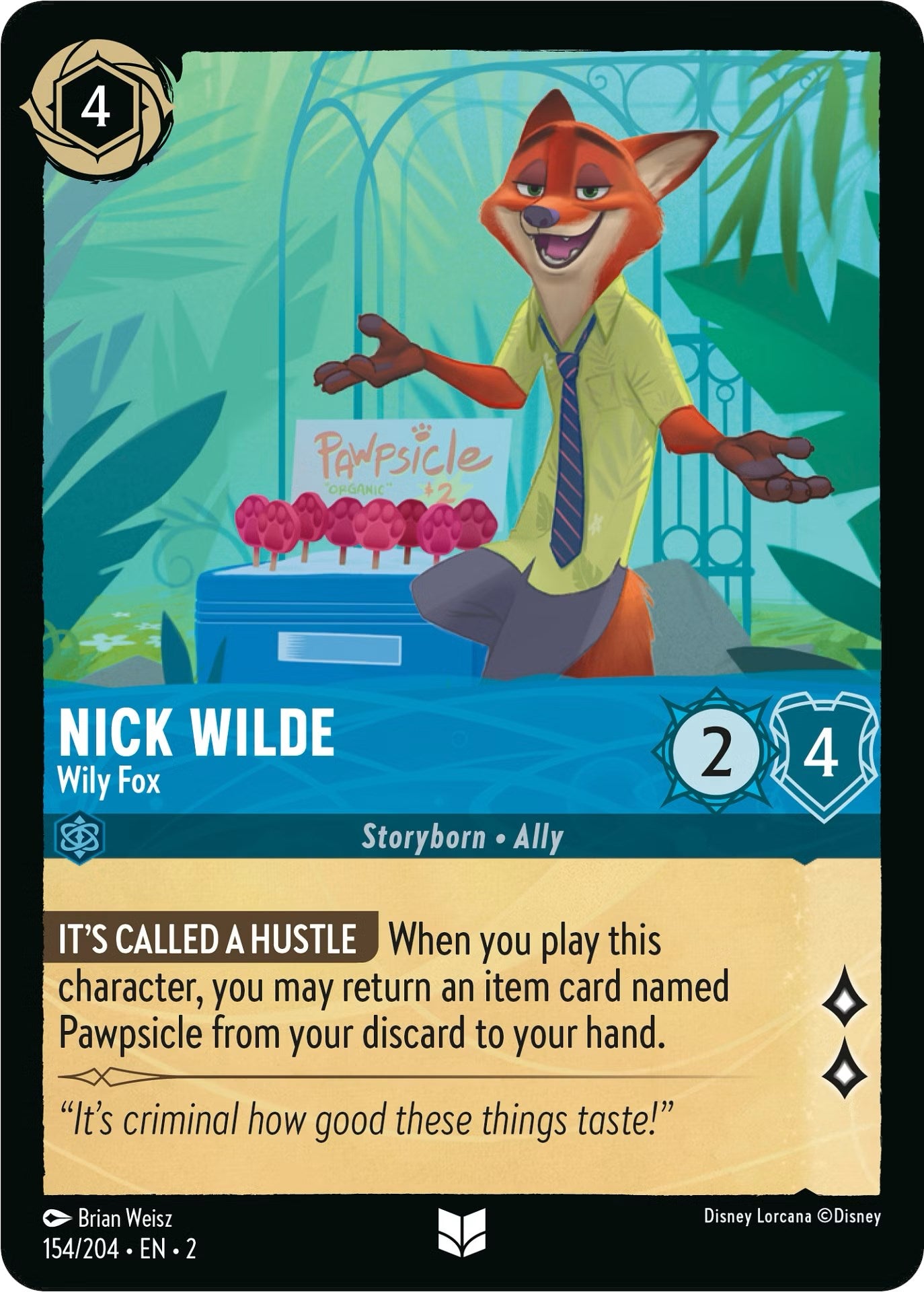 Disney Lorcana: Nick Wilde - Wily Fox card image