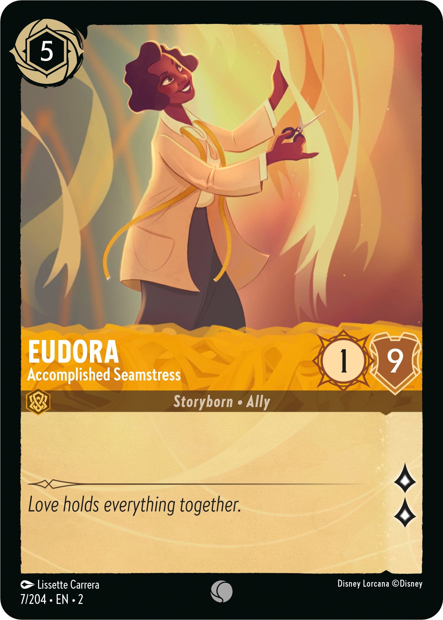 Disney Lorcana: Eudora - Accomplished Seamstress card image