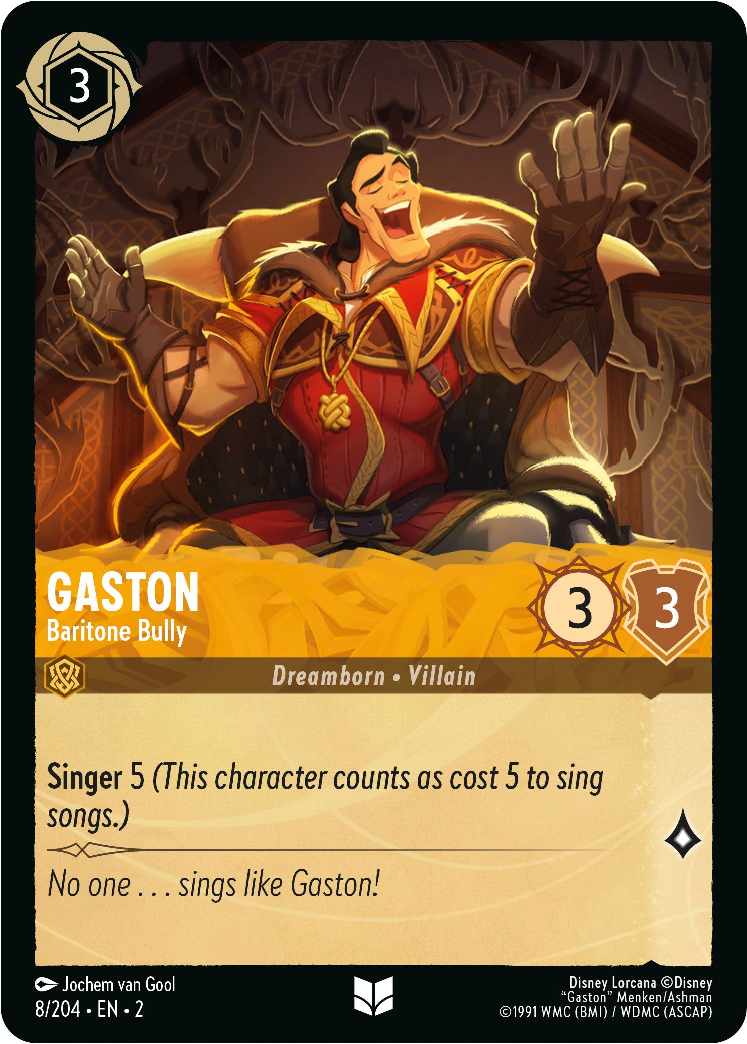 Disney Lorcana: Gaston - Baritone Bully card image