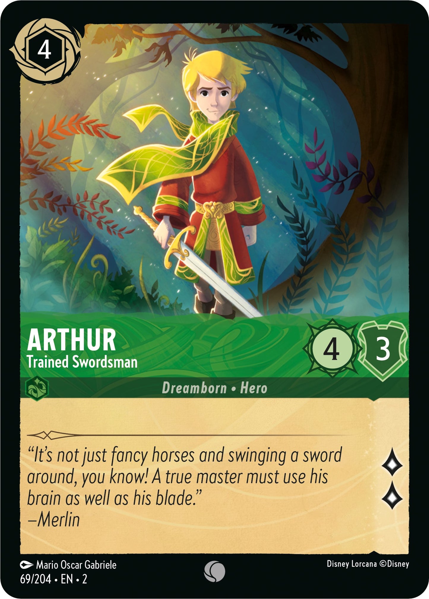 Disney Lorcana: Arthur - Trained Swordsman card image