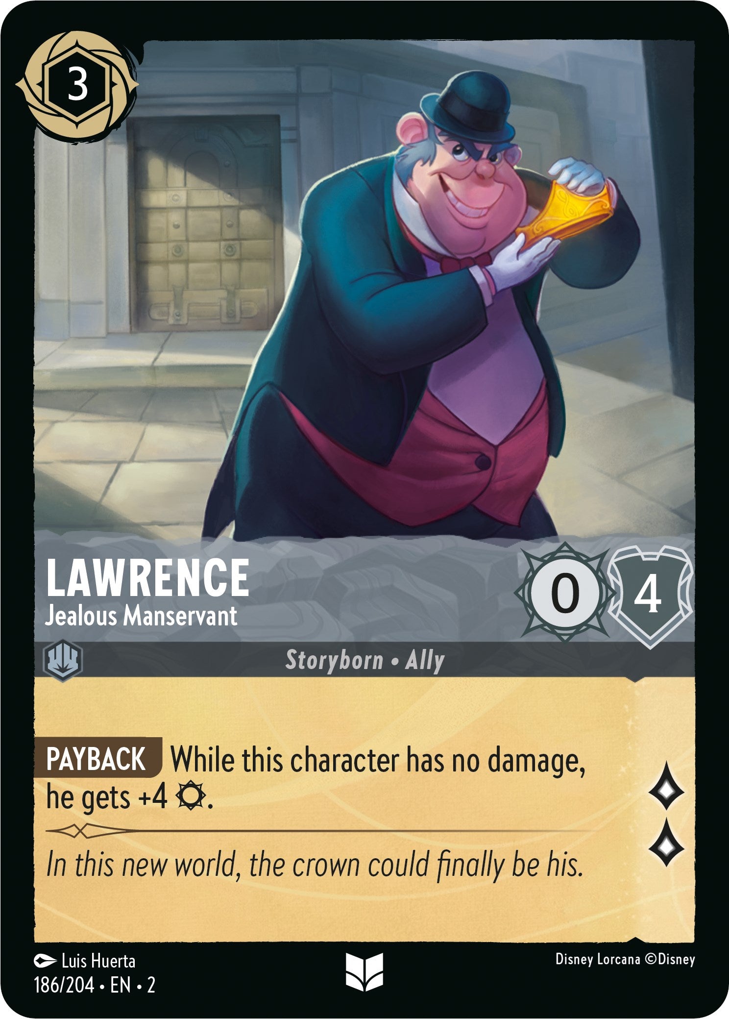 Disney Lorcana: Lawrence - Jealous Manservant card image