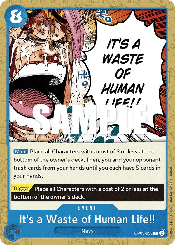 One Piece Card Game: It's a Waste of Human Life!! card image