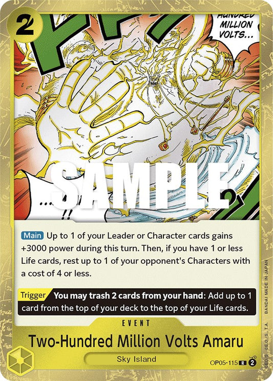 One Piece Card Game: Two-Hundred Million Volts Amaru card image