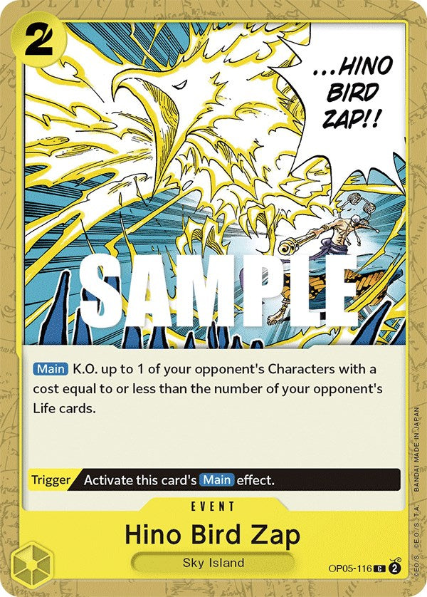 One Piece Card Game: Hino Bird Zap card image