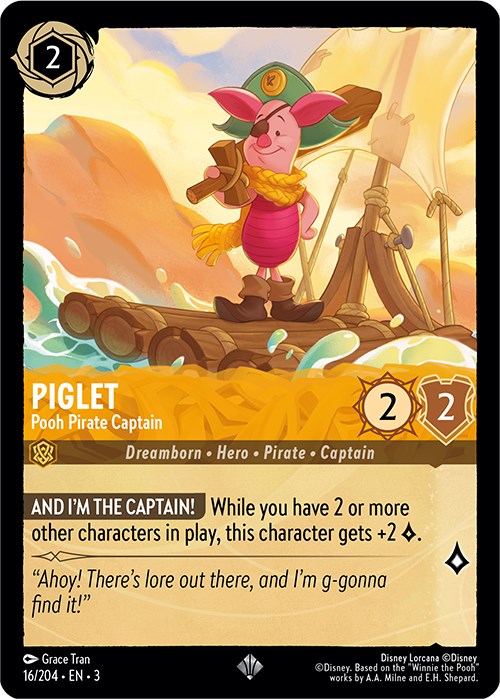 Disney Lorcana: Piglet - Pooh Pirate Captain card image