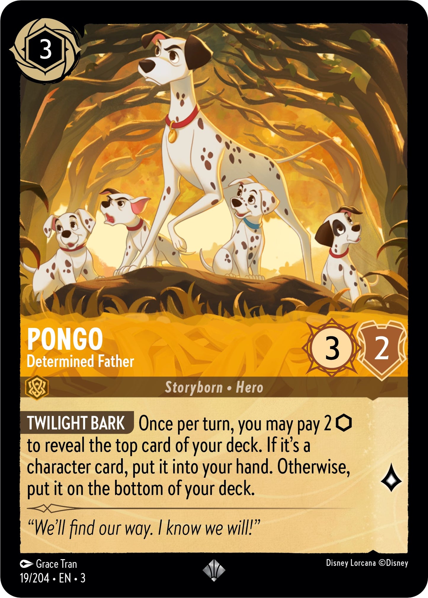 Disney Lorcana: Pongo - Determined Father card image