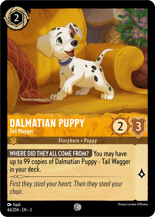 Disney Lorcana: Dalmatian Puppy - Tail Wagger (4d/204) card image