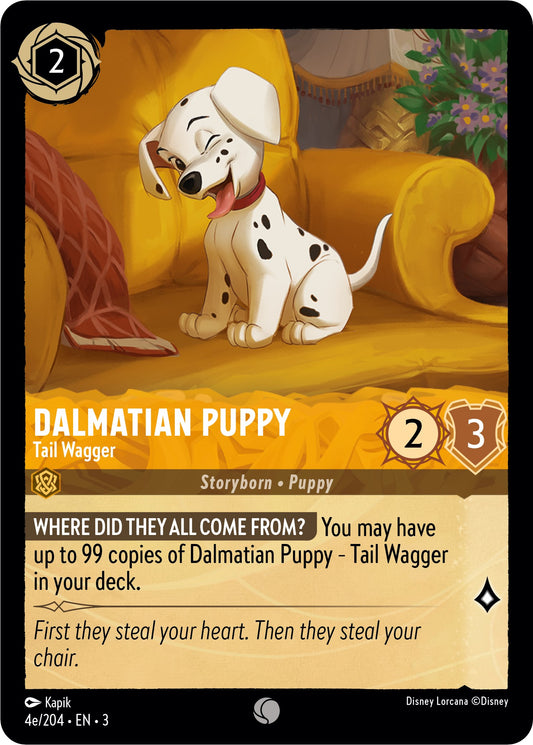 Disney Lorcana: Dalmatian Puppy - Tail Wagger (4e/204) card image