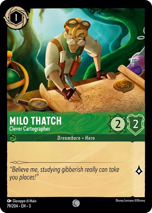 Disney Lorcana: Milo Thatch - Clever Cartographer card image