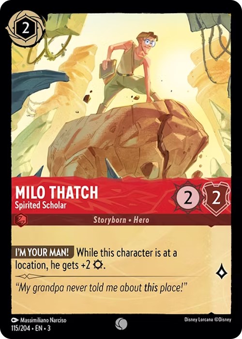 Disney Lorcana: Milo Thatch - Spirited Scholar card image