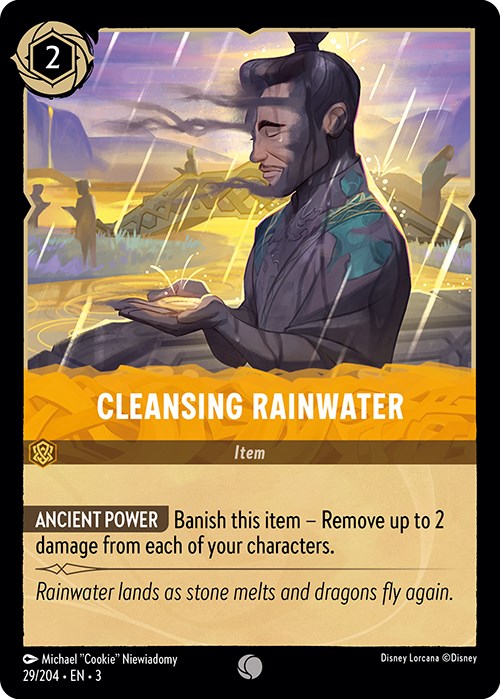 Disney Lorcana: Cleansing Rainwater card image