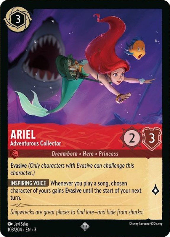 Disney Lorcana: Ariel - Adventurous Collector card image