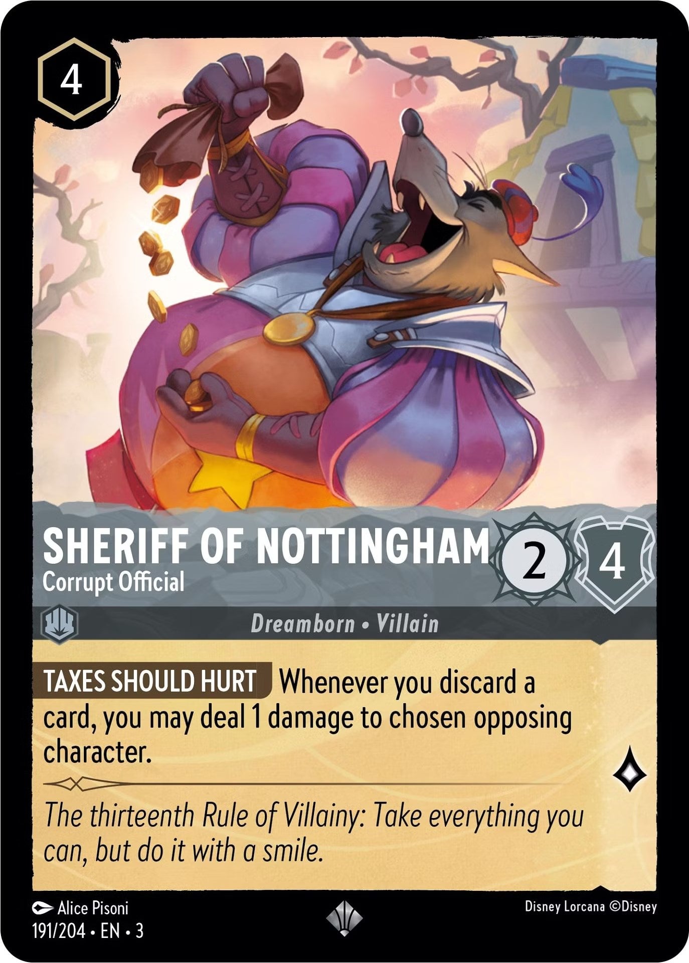 Disney Lorcana: Sheriff of Nottingham - Corrupt Official card image