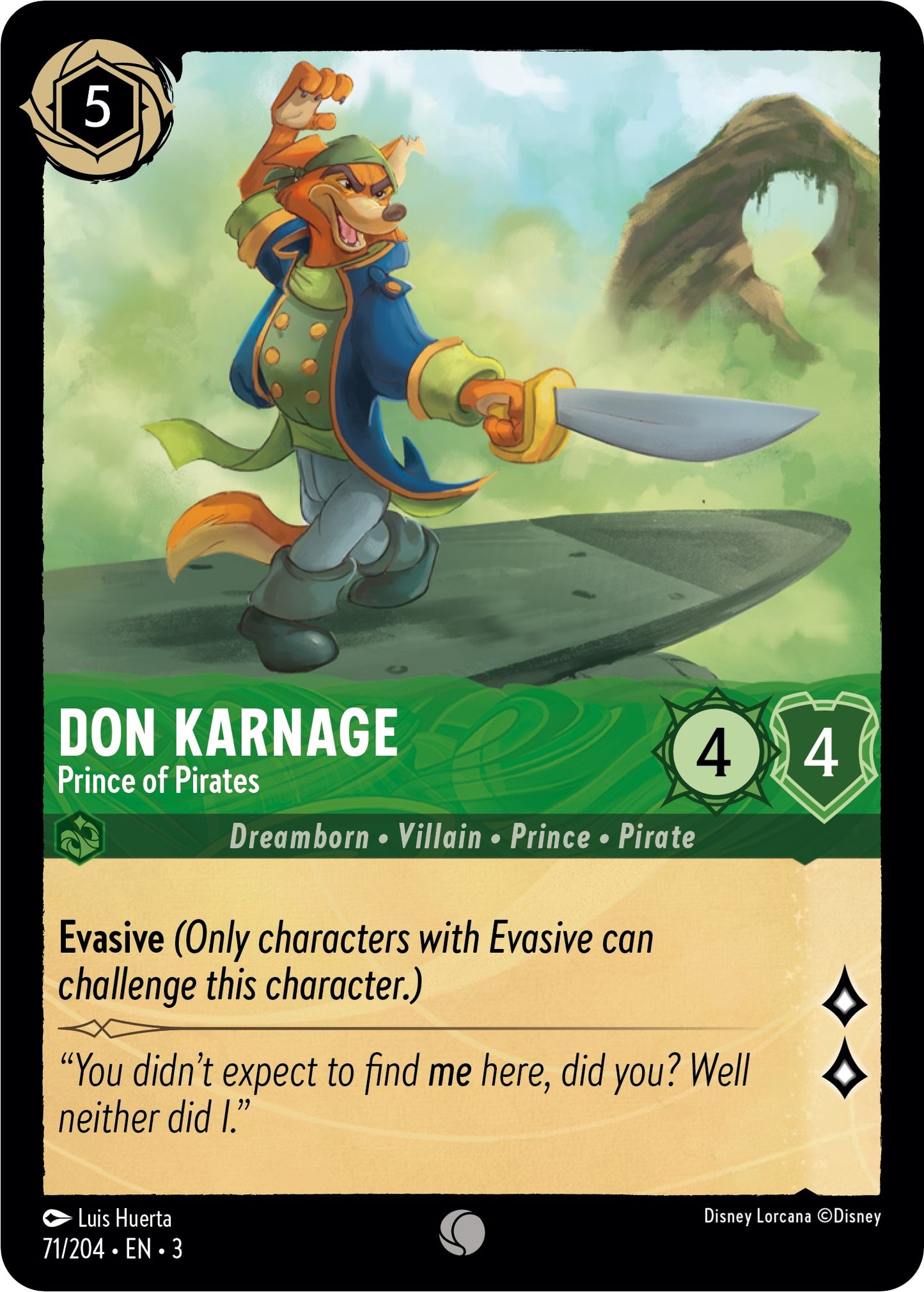 Disney Lorcana: Don Karnage - Prince of Pirates card image