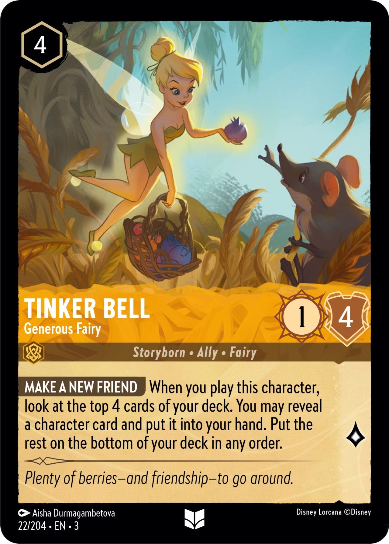 Disney Lorcana: Tinker Bell - Generous Fairy card image