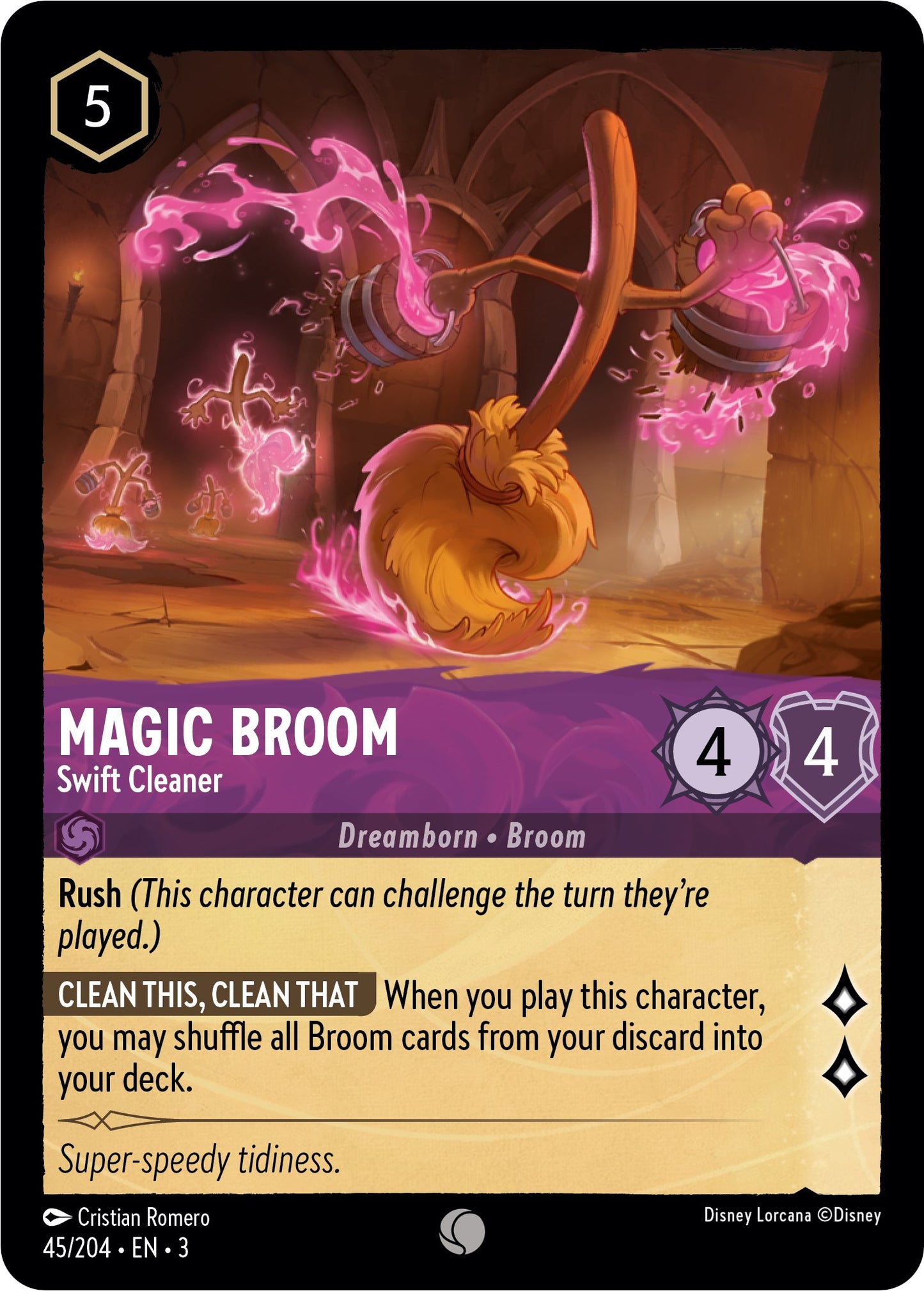 Disney Lorcana: Magic Broom - Swift Cleaner card image