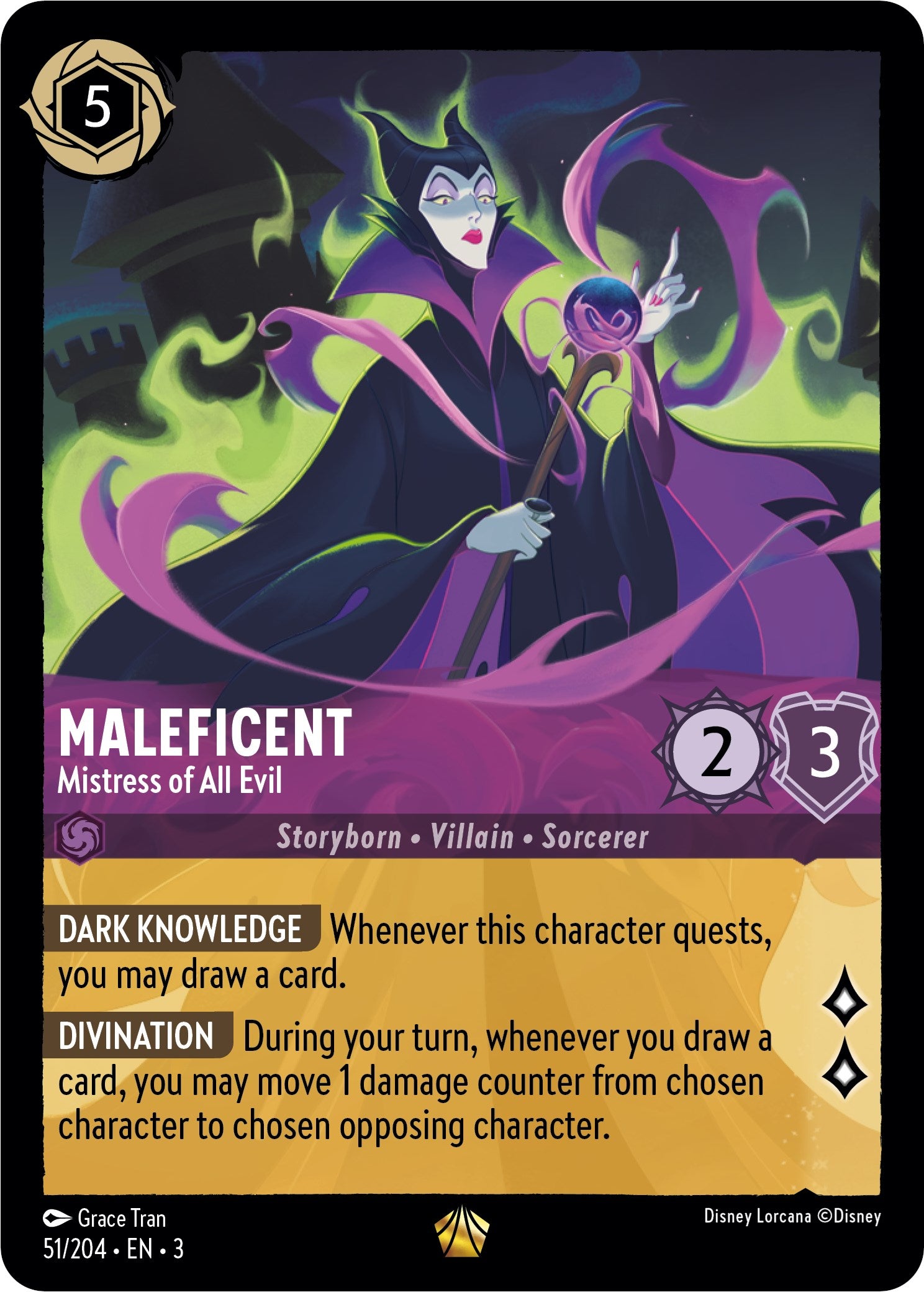 Disney Lorcana: Maleficent - Mistress of All Evil card image