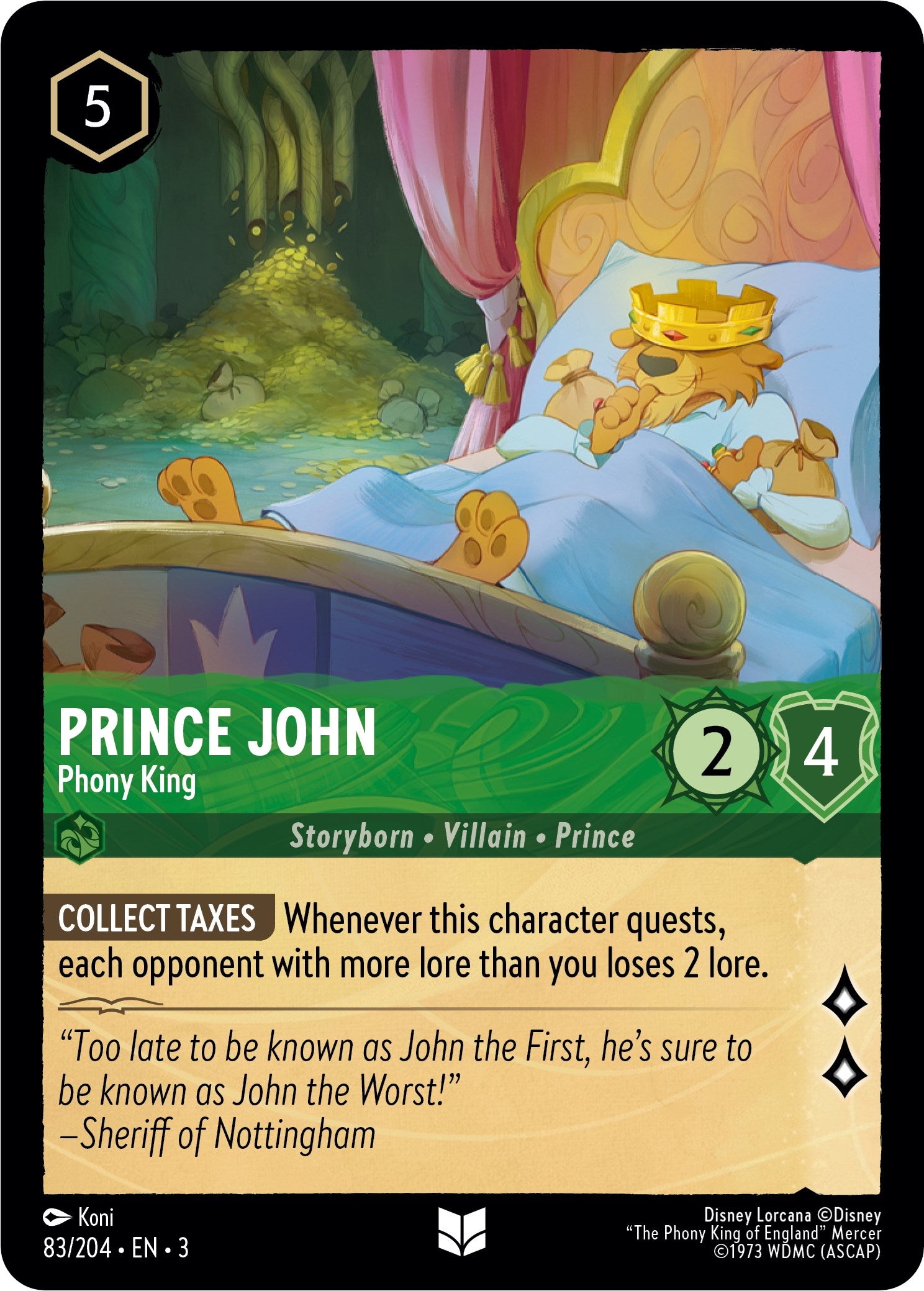 Disney Lorcana: Prince John - Phony King card image