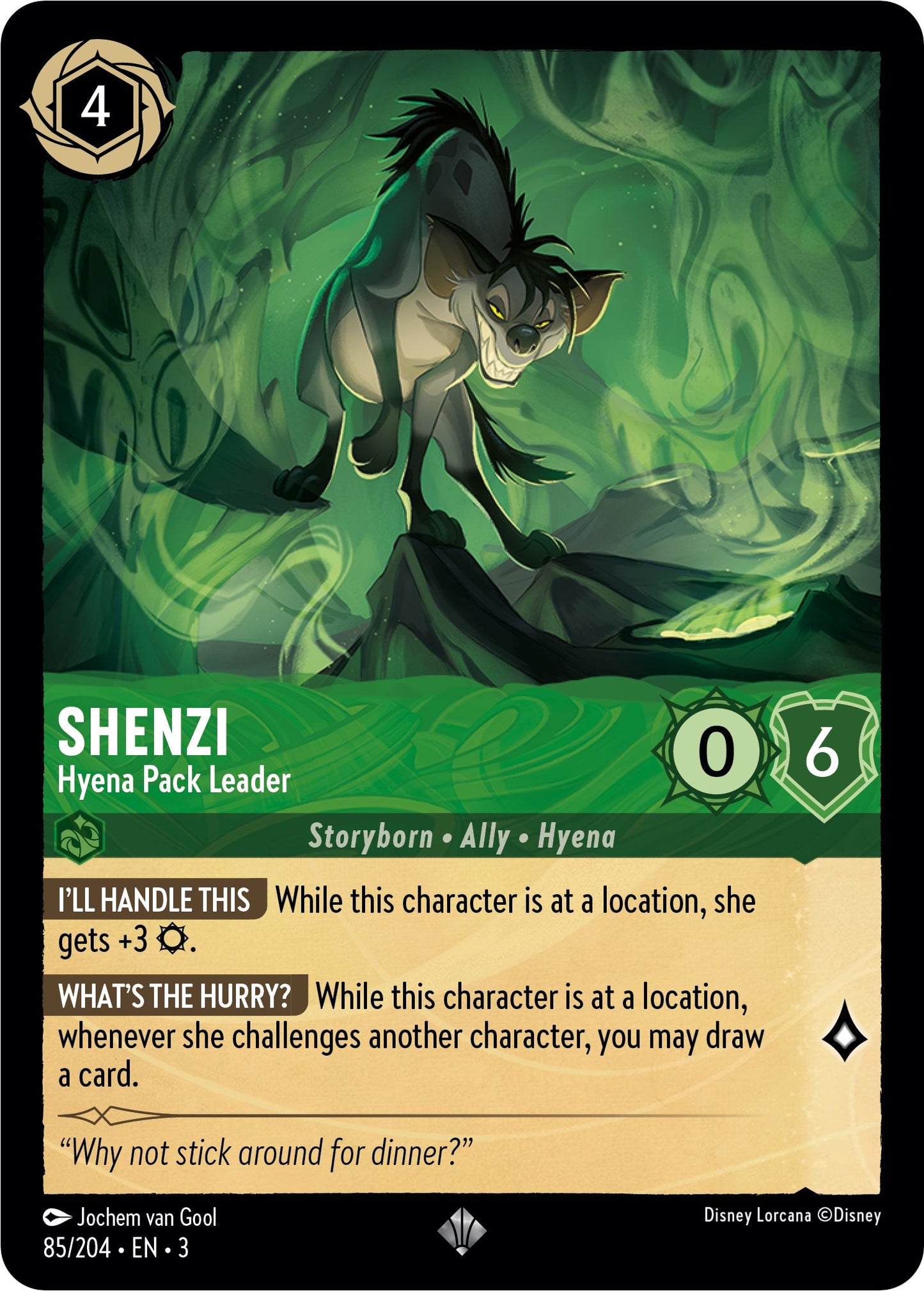 Disney Lorcana: Shenzi - Hyena Pack Leader card image