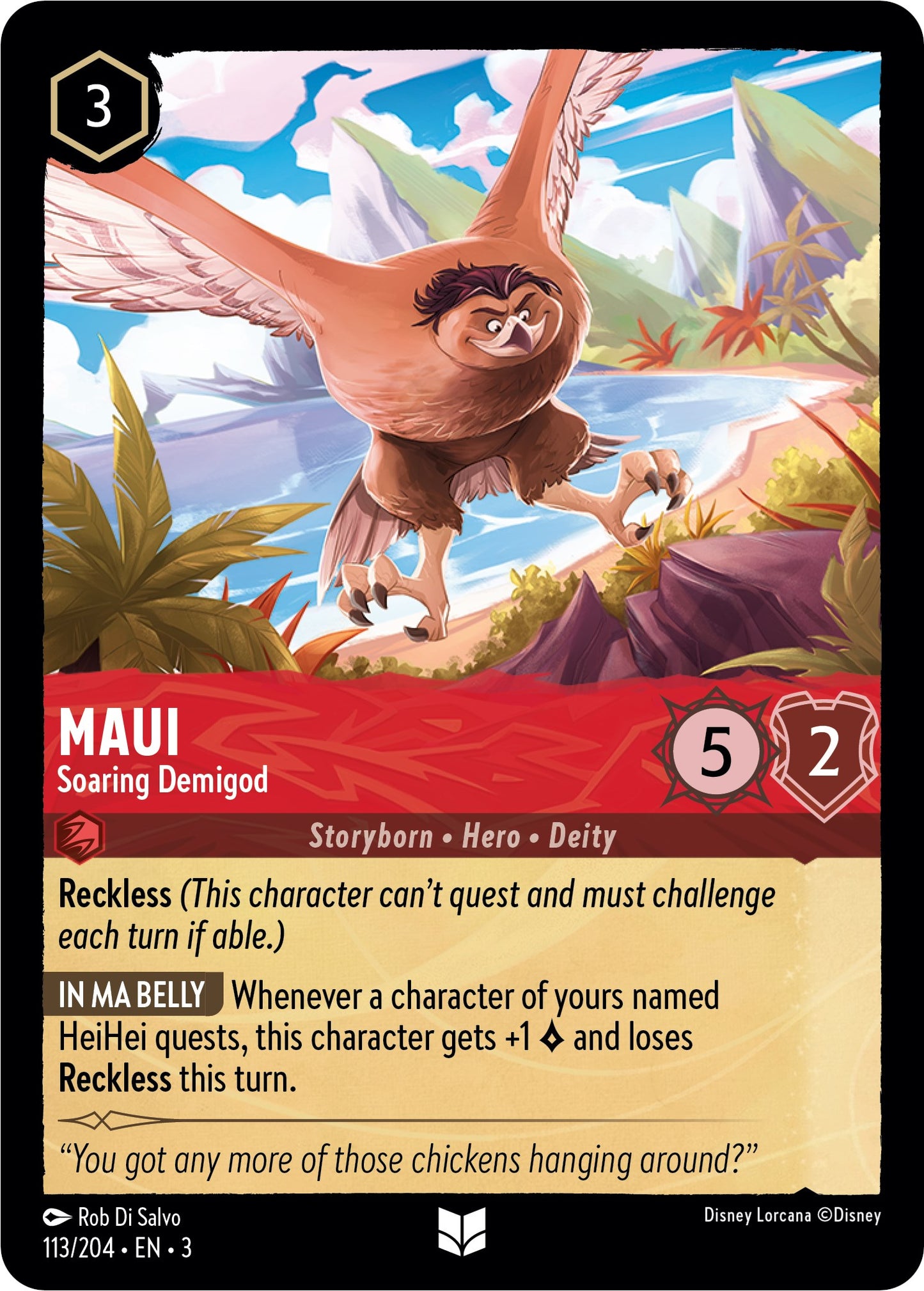 Disney Lorcana: Maui - Soaring Demigod card image