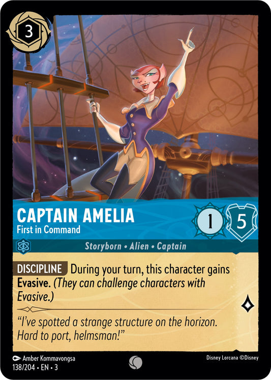 Disney Lorcana: Captain Amelia - First in Command card image