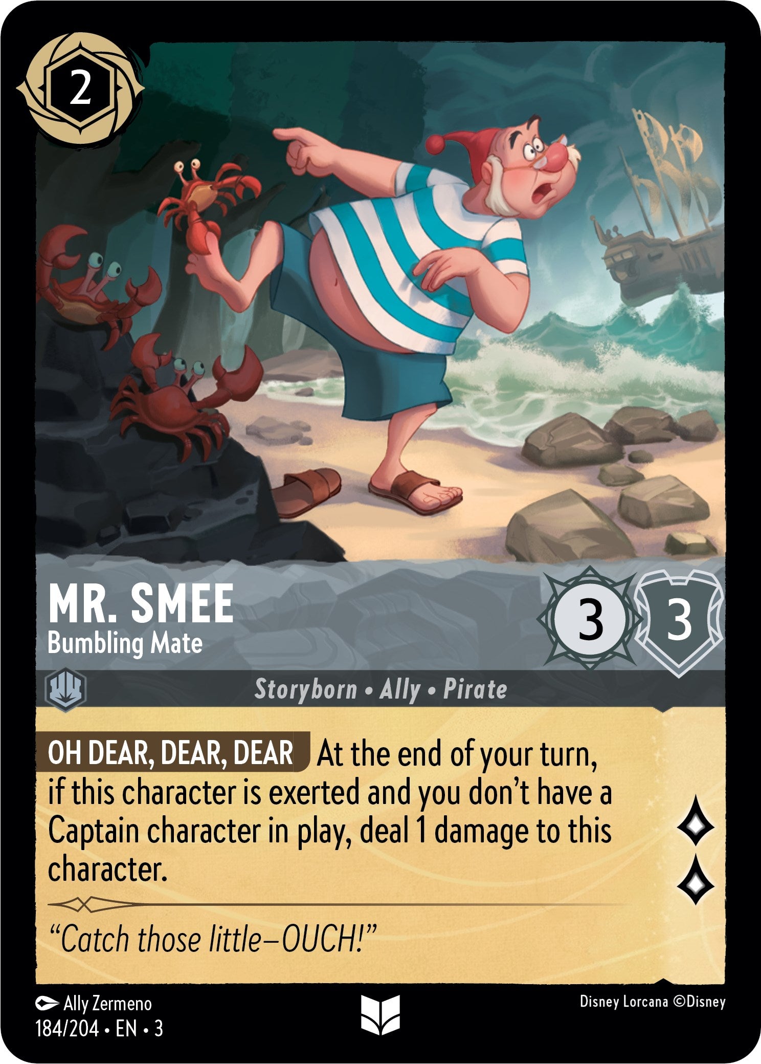 Disney Lorcana: Mr. Smee - Bumbling Mate card image