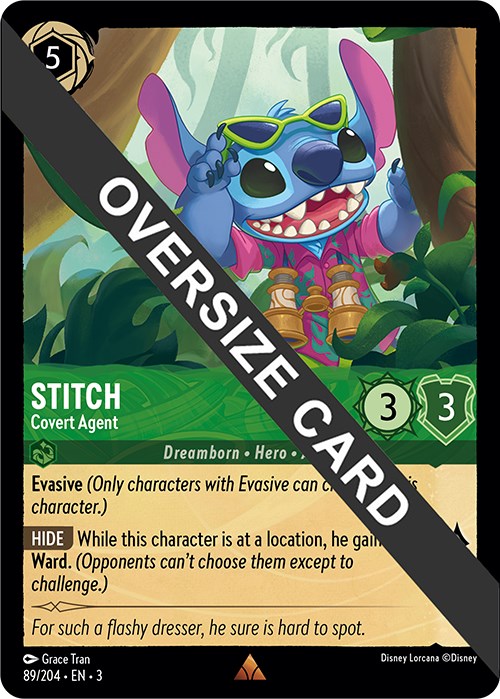 Disney Lorcana: Stitch - Covert Agent (Oversized) card image